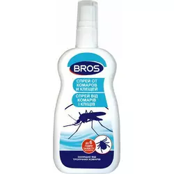 BROS/ БРОС спрей від комарів і кліщів, 100 мл — захищає від укусів комарів і кліщів
