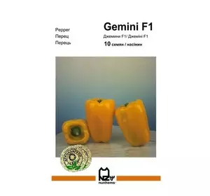 Насіння перцю Джеміні F1,10 насіння — ранній (75 дн), кубовидно-подовжений, жовтий, солодкий, Nunhems
