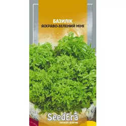 Насіння базиліка Яскраво-зелений Міні, 0,5 г — зелений, салатний, SeedEra УЦІНКА дійсний до 23 р
