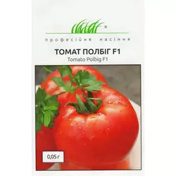 Насіння томату Полбиг F1, 0,05 г — ранній (62-65 дн), червоний, детермінантний, круглий, Професійне насіння