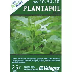 Плантафол + NPK 10-54-10, 25 г — водорозчинне добриво для цвітіння і бутонізації