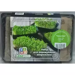 Набір для вирощування мікрозелені Смачнісімо (редиска, цибуля, салат), LEDAAGRO