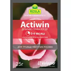 Комплексне мінеральне добриво Actiwin (Активін) 25 г — для троянд і квітучих рослин. /NPK 12.5.20+ME, 3-4 міс