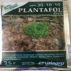 Плантафол + NPK 30-10-10, 25 г — водорозчинне комплексне добриво (початок вегетації)
