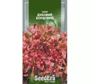 Насіння салату Дубовий Лист, 1 г — бордовий, листового типу, SeedEra