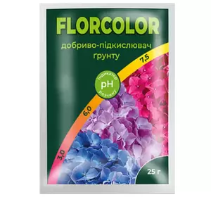 Мінеральне добриво та підкислювач ґрунту Florcolor Флорколор, 25 г