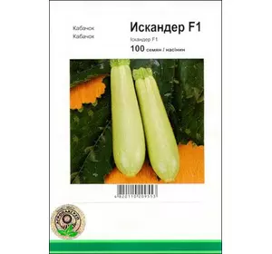 Насіння кабачка Іскандер F1, 100 насінин — ультраранній гібрид (40-45 днів), салатовий Seminis